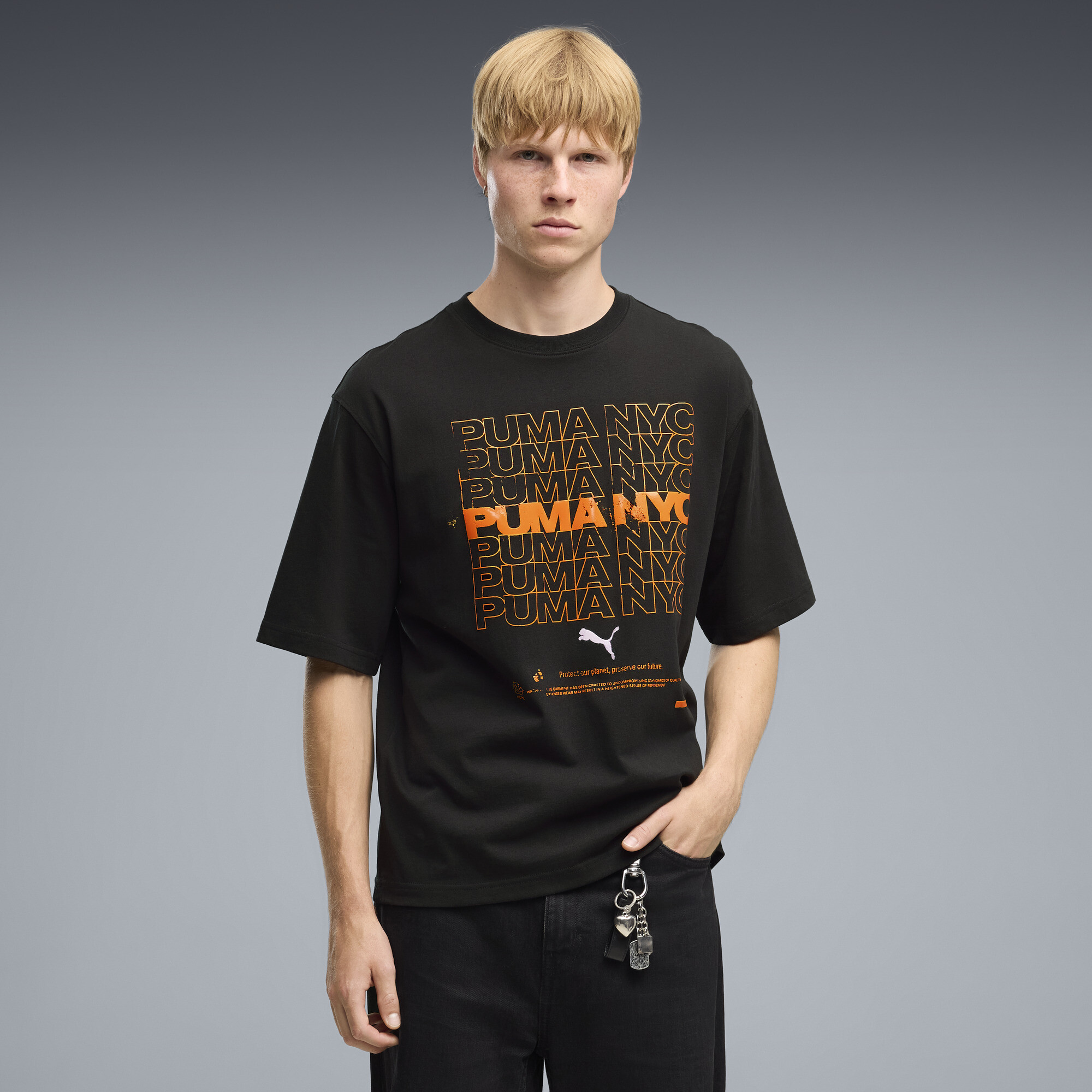 PUMA NYC Men's Boxy Graphic T-Shirt in Black, Size 3XL