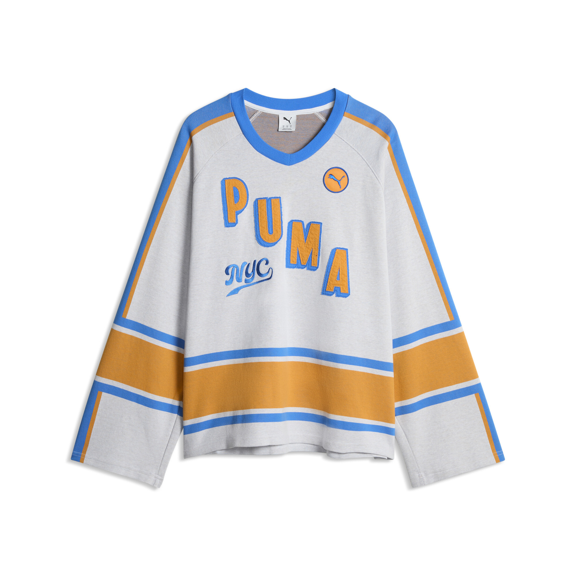 PUMA NYC Men's Oversized Hockey Jersey in White, Size XS