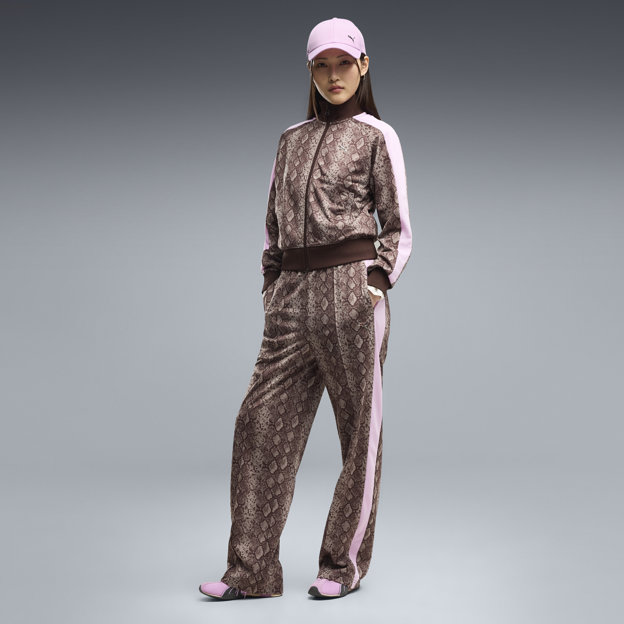 PUMA Pantalon droit T7 à imprimé serpent Femme Vêtements