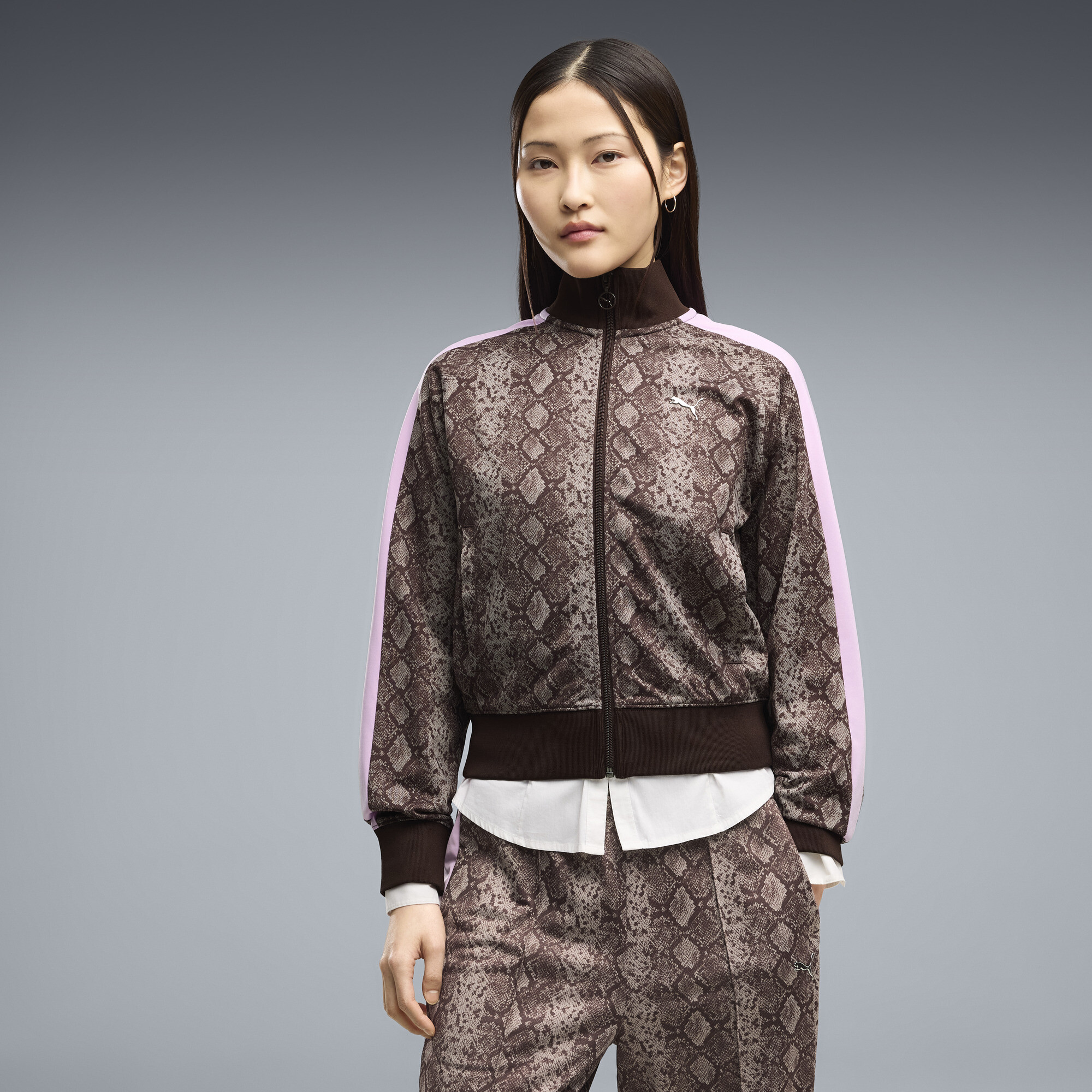 PUMA Veste de survêtement courte à imprimés serpent T7 Femme Vêtements - vue 3