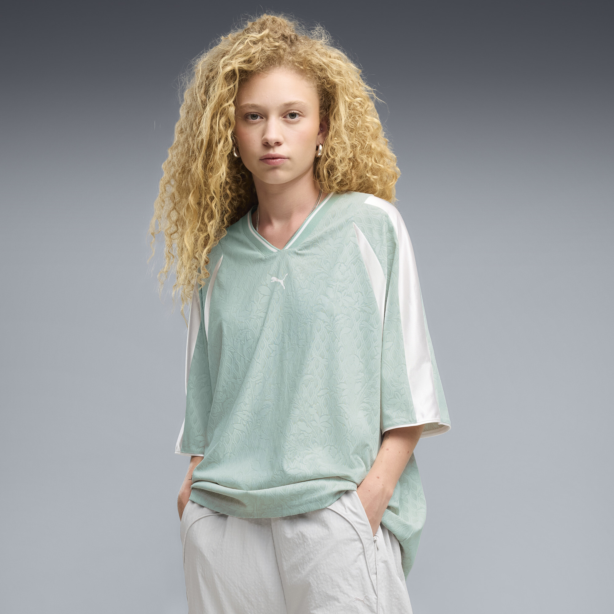 PUMA Lace Pack Oversized Trikot Damen, Accessoires, Grün, S