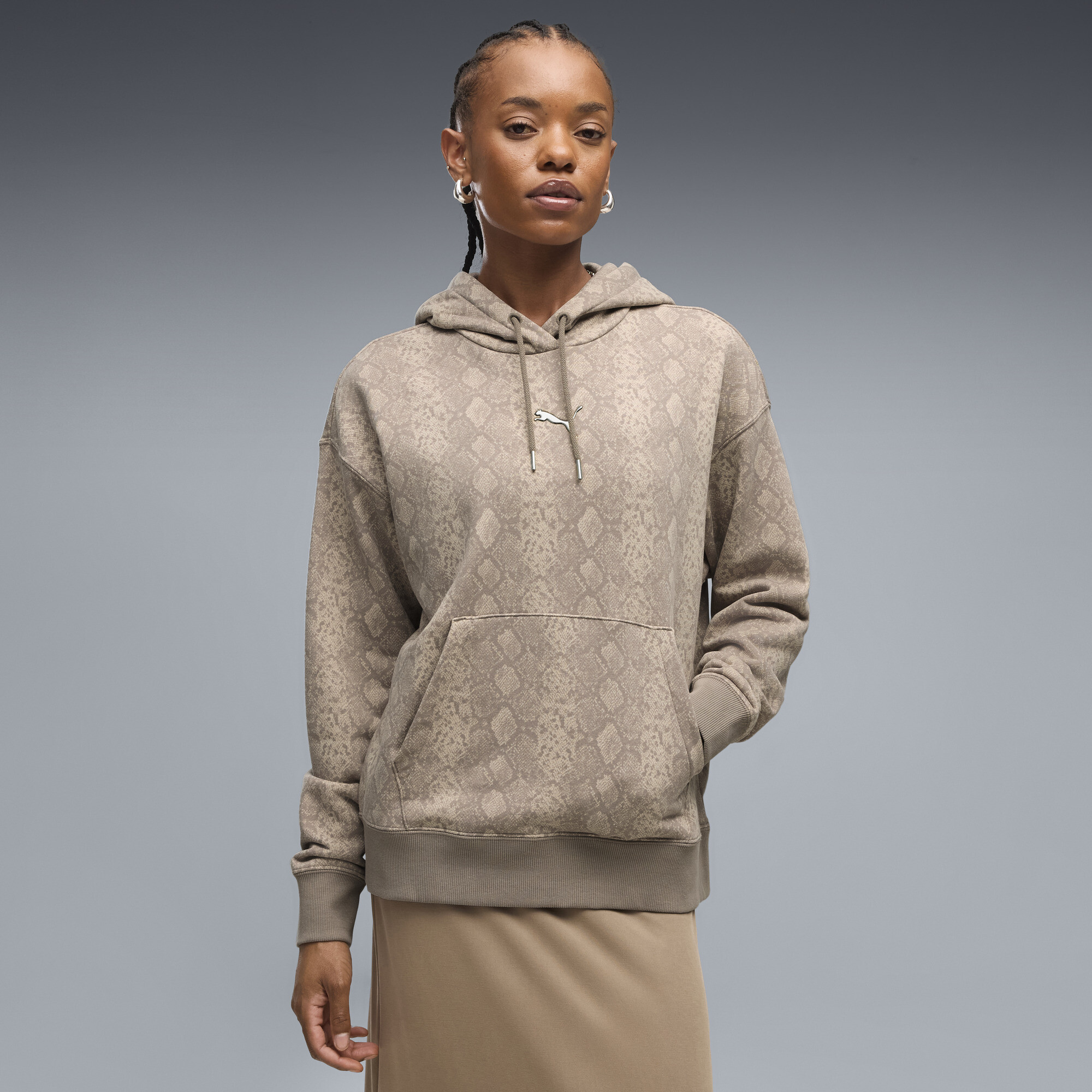 PUMA Hoodie imprims Snake Pack Femme Vtements Beige M 75 €