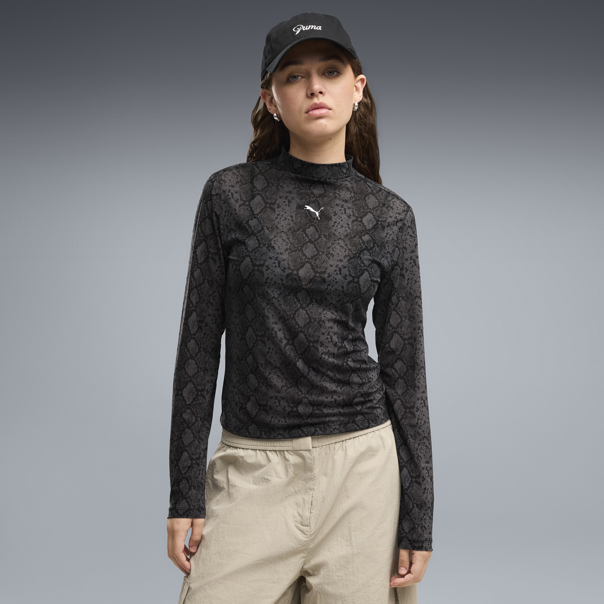 PUMA T-shirt en maille imprims Snake Pack Femme Vtements Noir M 40 €