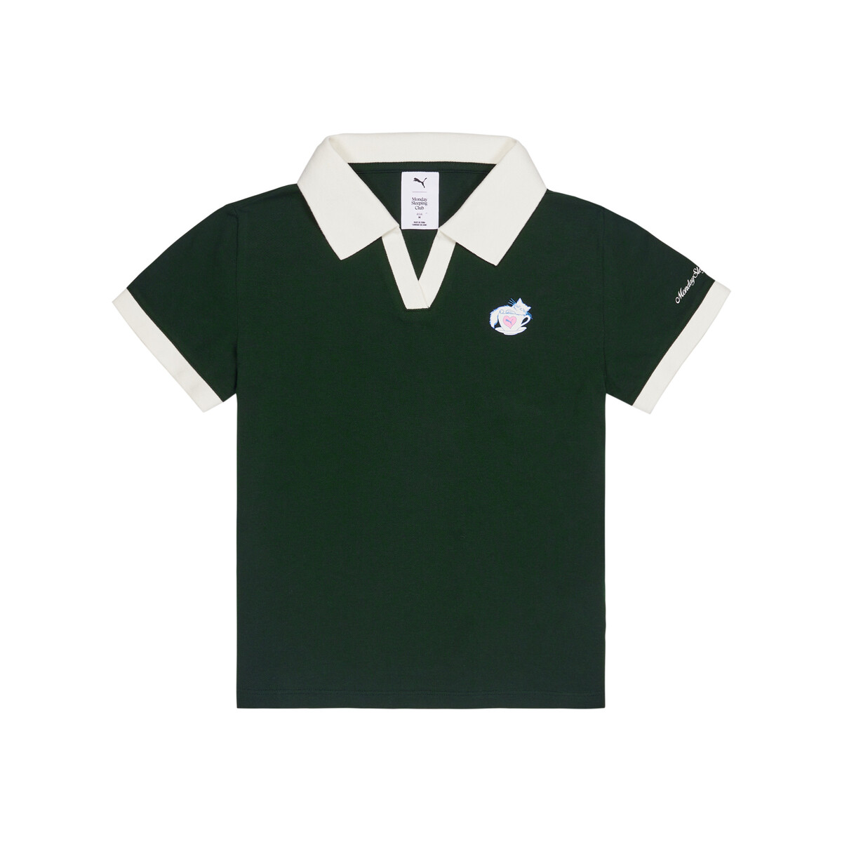 PUMA x Monday Sleeping Club Polo Women in Dark Myrtle/Pantone 19 5406Tcx, Large