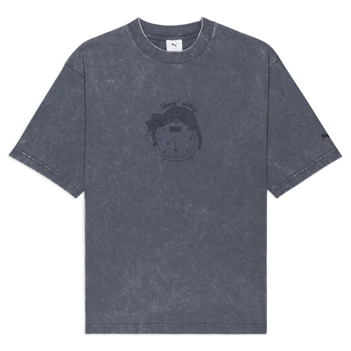 PUMA x Monday Sleeping Club Washed T-Shirt Unisex in Evening Blue, Small