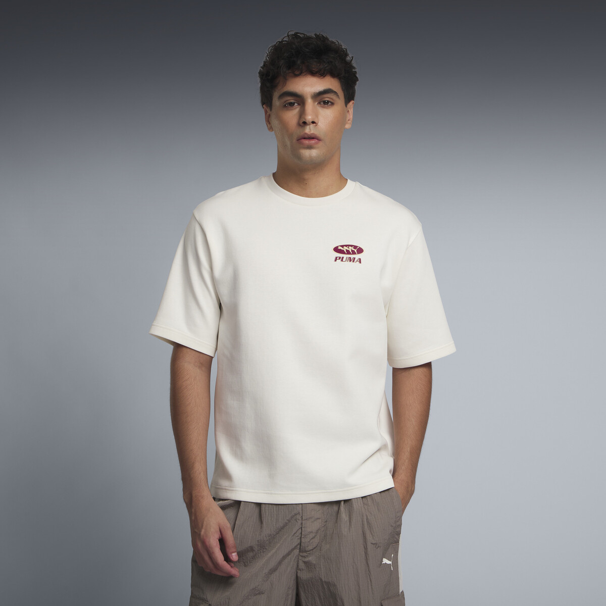 Box Top Men in Warm White by PUMA, Small