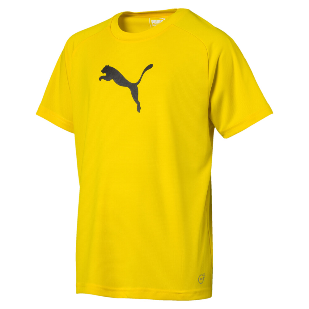 

PUMA - Детская футболка LIGA Sideline Kids’ Tee – Cyber Yellow-Puma Black –, Желтый
