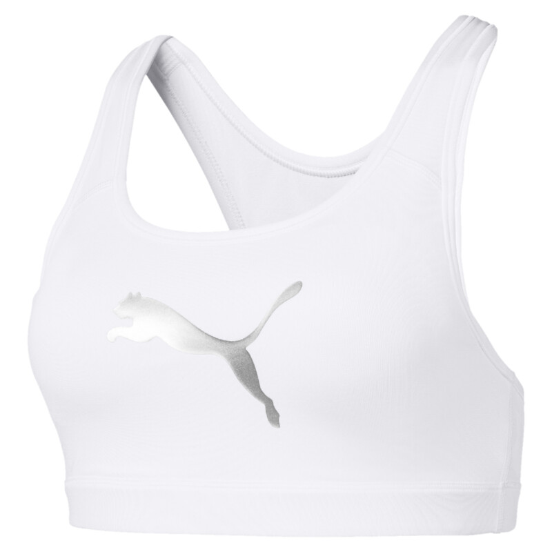 

Women's PUMA LIGA dryCELL Sports Bra, White/silver
