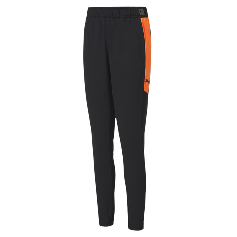 

PUMA ftblNXT Knitted Slim Fit Kid's Pants, Black/orange