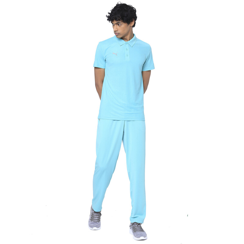 

Men's PUMA Match Kit Polo, Gray/green