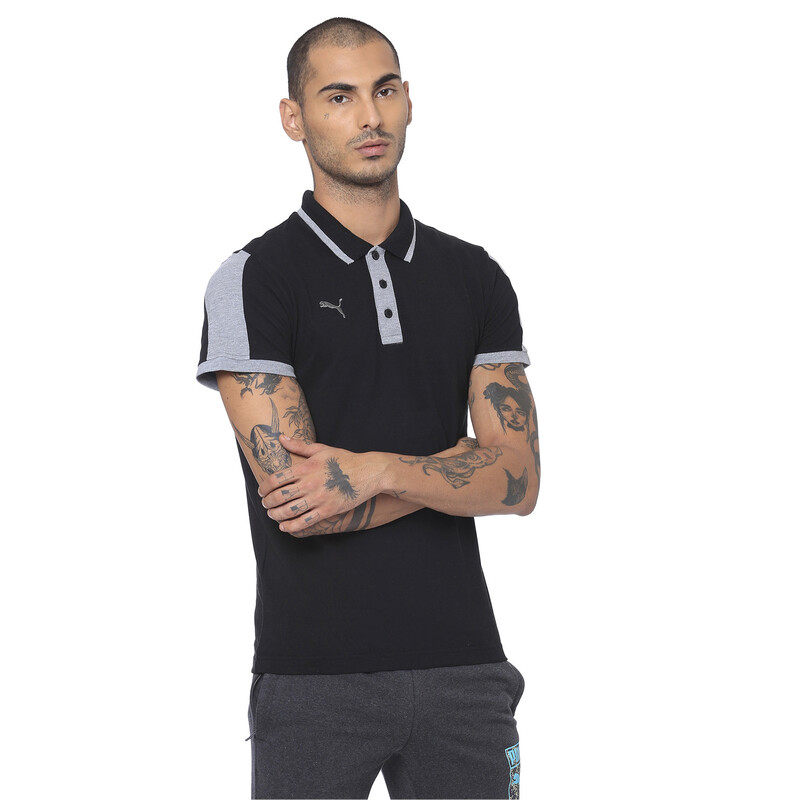

Men's PUMA Travel Cricket Polo T-shirt, Black/gray
