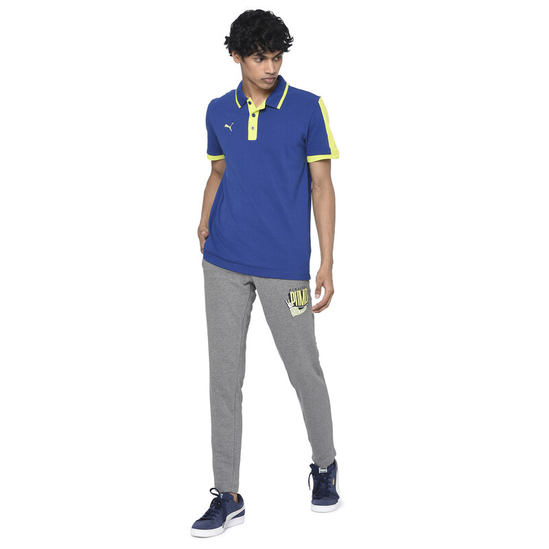 

Men's PUMA Travel Cricket Polo T-shirt, Black/blue/yellow