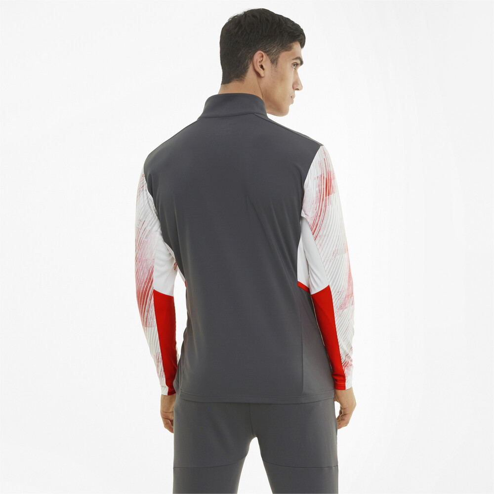 

PUMA - male - Олимпийка individualCUP Quarter-Zip Men's Football Top – Asphalt-Red Blast –, Серый