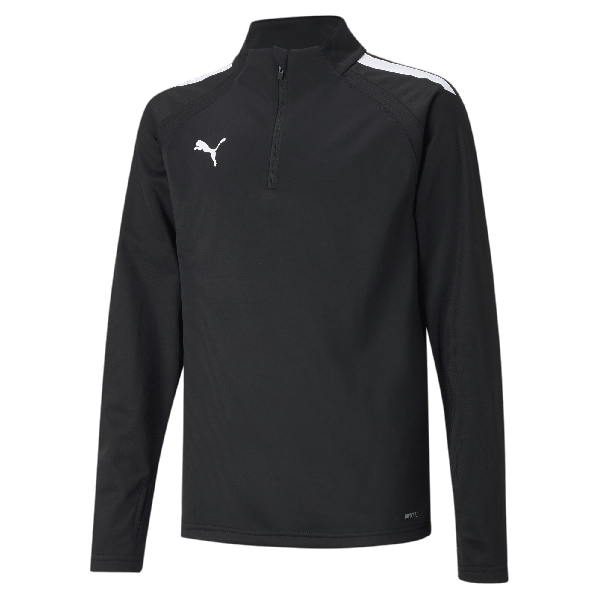 Puma Team LIGA Quarter-Zip Football Top Youth, Black, Size 7-8Y, Clothing