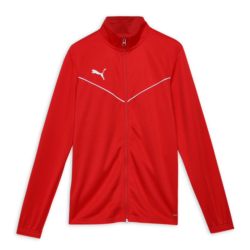 

PUMA teamRISE Polyester Training Youth Football Jacket, White/red