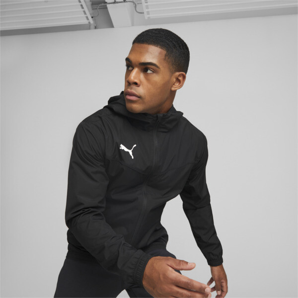 Campera PUMA de fútbol teamRISE All-Weather para Hombre En Negro