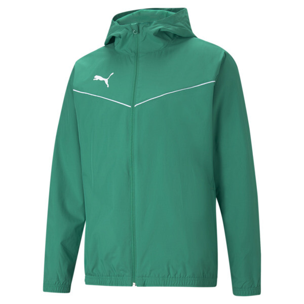 Campera PUMA de fútbol teamRISE All-Weather para Hombre En Pepper Verde/Blanco