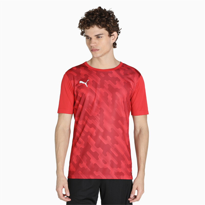 Men's PUMA individualRISE Graphic Football Slim Fit T-Shirt, Black/red