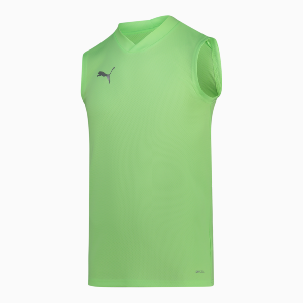 teamFINAL Sleeveless Men's Football Jersey, Fizzy Lime-Puma Silver, large-ZAF