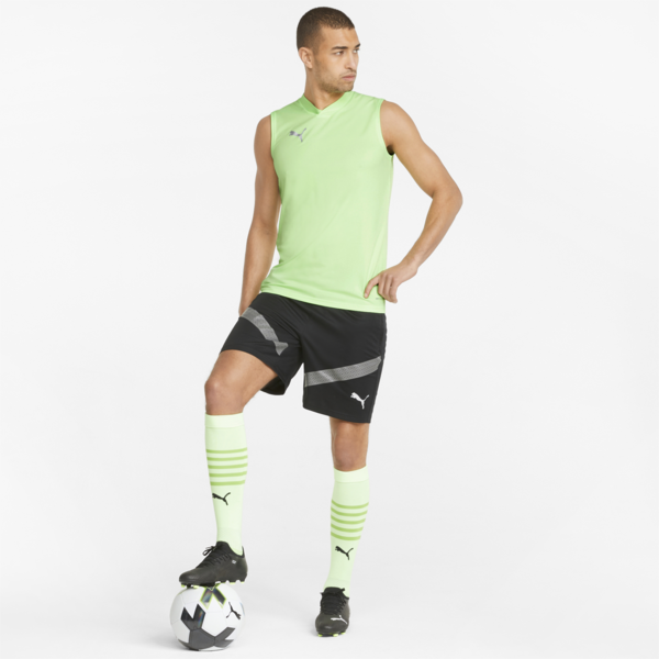 teamFINAL Sleeveless Men's Football Jersey, Fizzy Lime-Puma Silver, large-ZAF