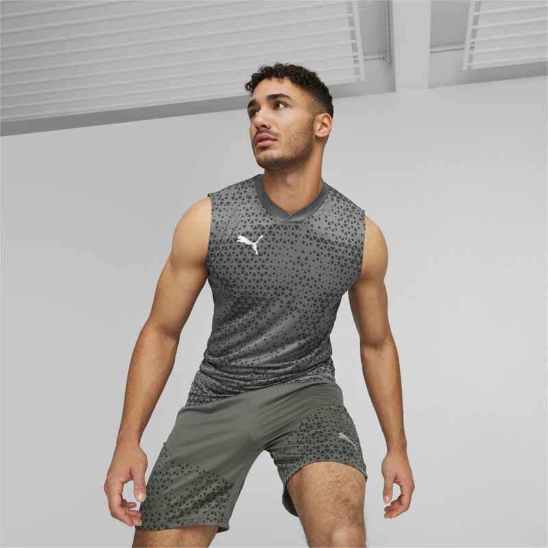 Men's PUMA teamCUP Training Slim Fit T-Shirt, Gray