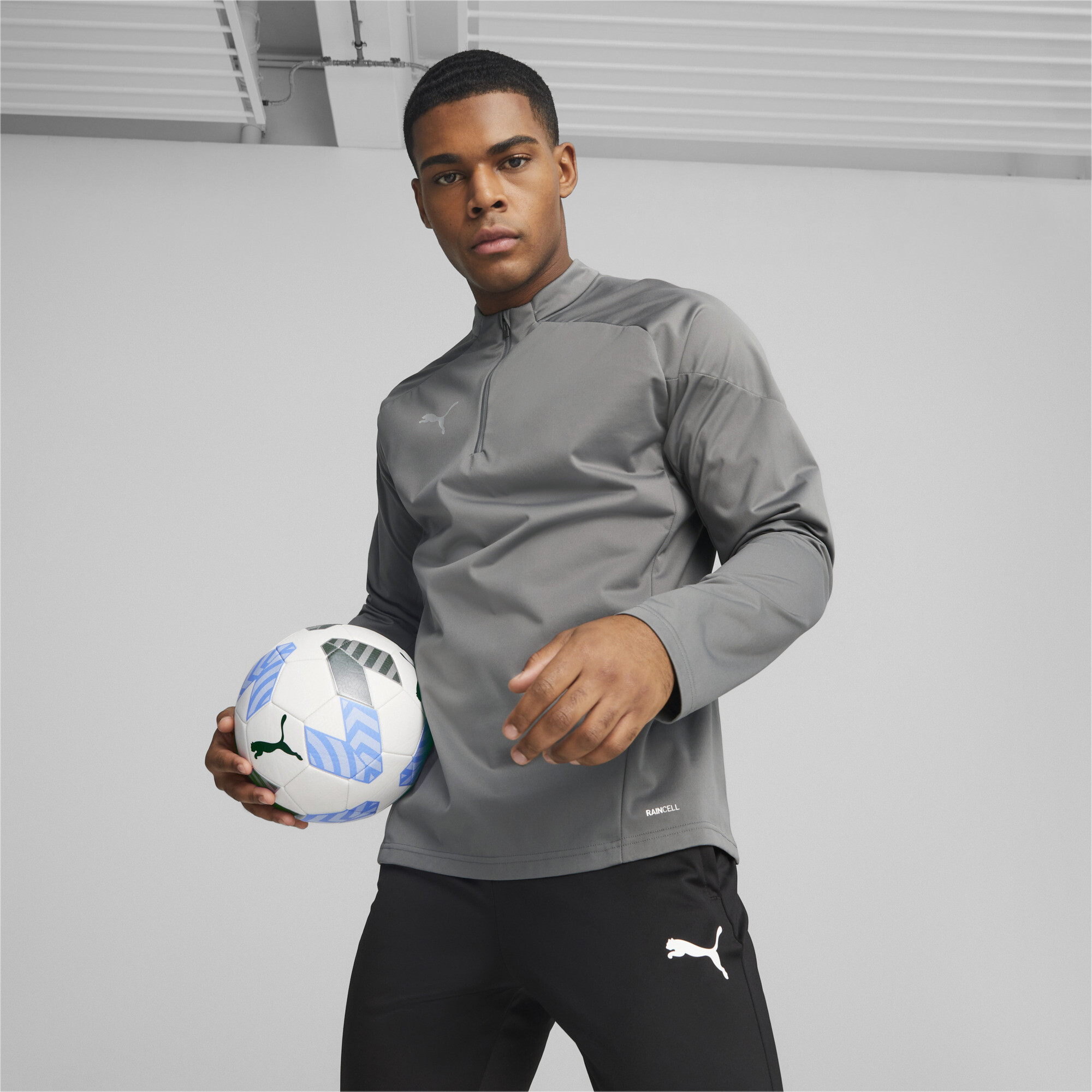 teamCUP Football Training Rain Top Men gray PUMA