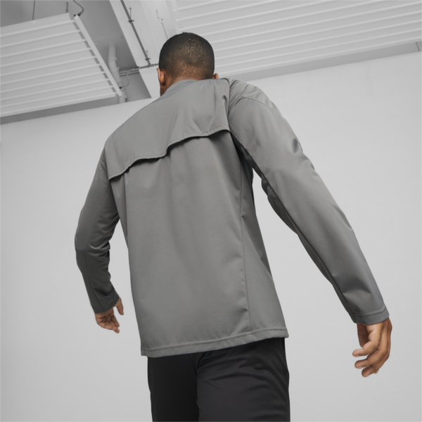 teamCUP Football Training Rain Top Men, Flat Medium Gray, large-ZAF