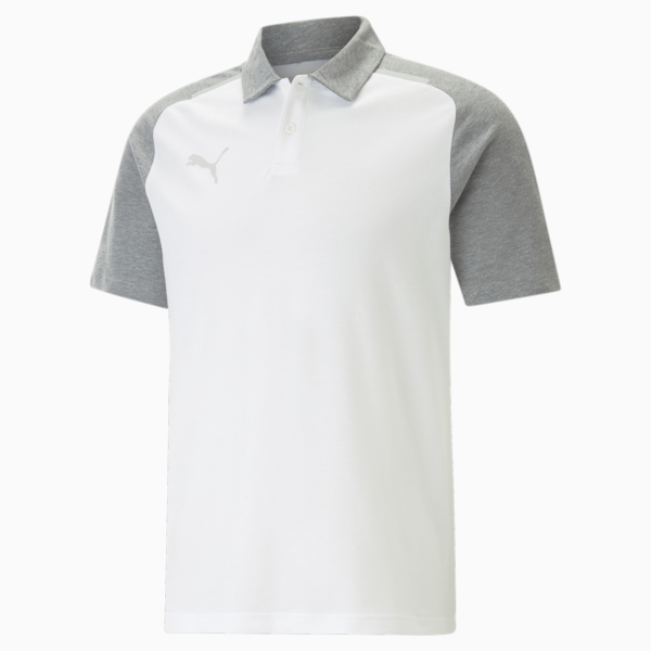 teamCUP Casuals Football Polo Shirt Men, PUMA White, large-ZAF