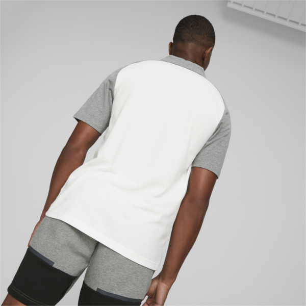 teamCUP Casuals Football Polo Shirt Men, PUMA White, large-ZAF