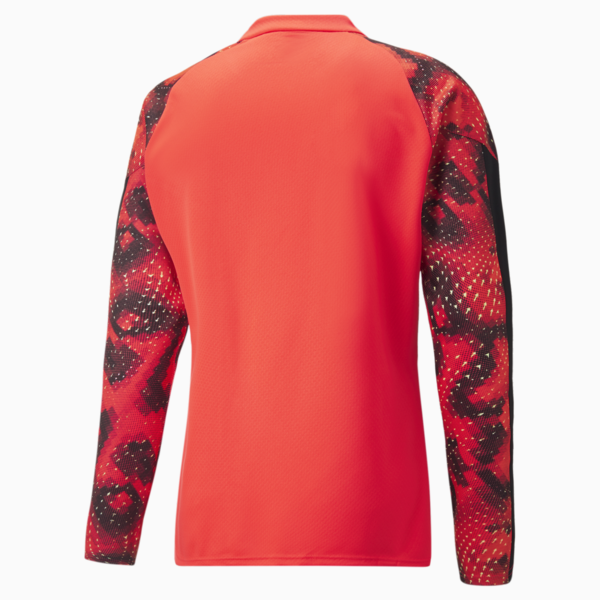 individualFINAL Football WC Quarter-zip Top Men, Fiery Coral-Puma Black, large-ZAF