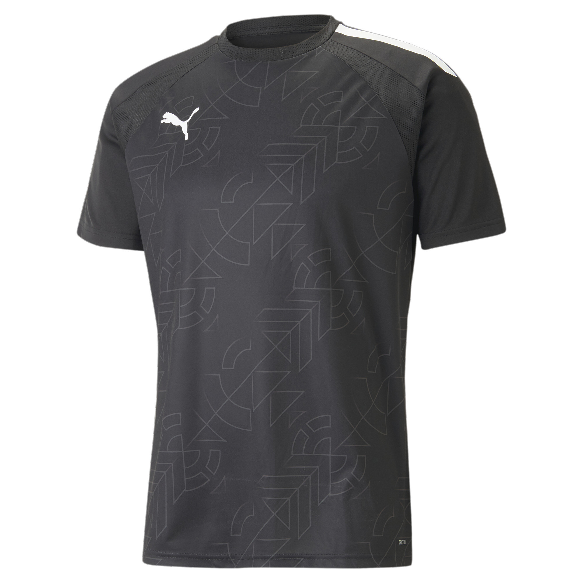 Men's Puma Team LIGA Graphic Football Jersey, Black, Size S, Clothing