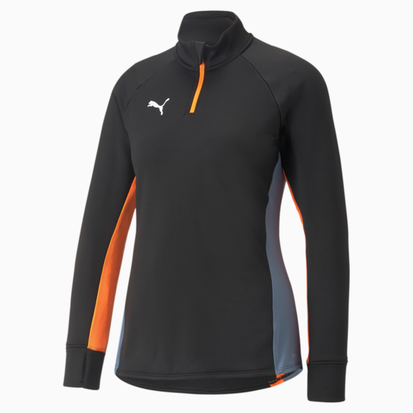 individualBLAZE Women's Quarter-Zip Football Top, PUMA Black-Deep Dive, large-ZAF