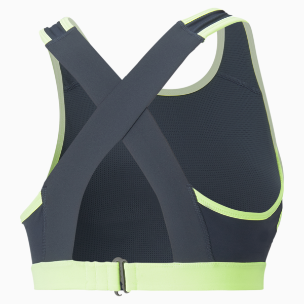 individualBLAZE High Neck Football Bra Women, Dark Night-Fast Yellow, large-ZAF