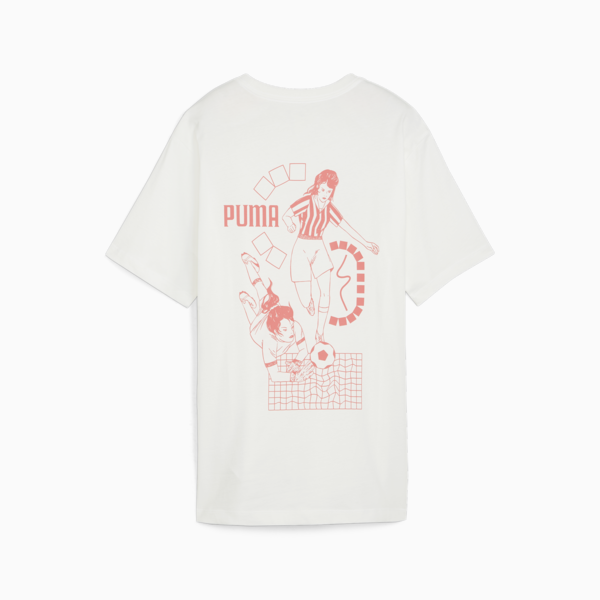 PUMA Queen Women's Football Tee, Electric Blush-Warm White-PUMA Black, large-ZAF