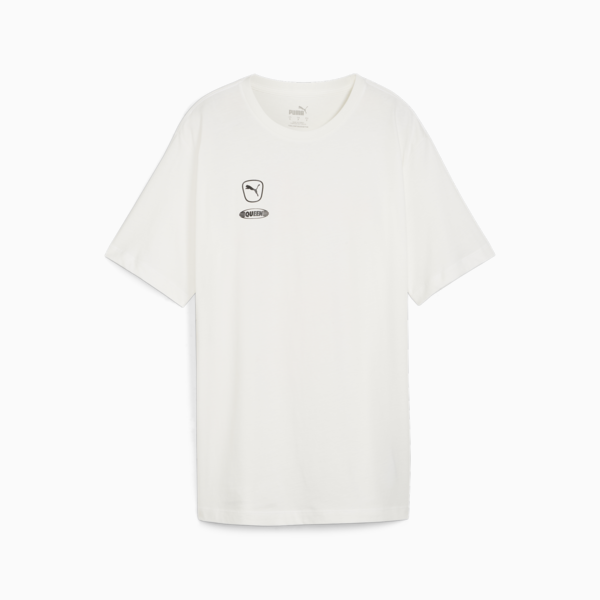 PUMA Queen Women's Football Tee, Electric Blush-Warm White-PUMA Black, large-ZAF