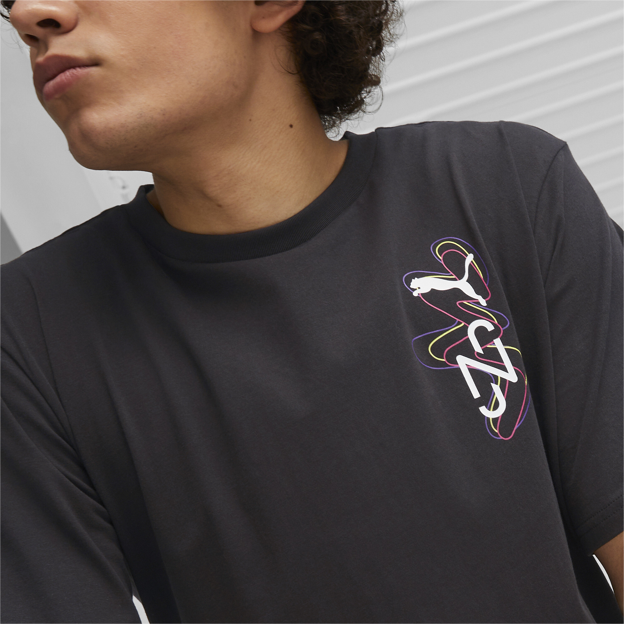 Men's PUMA Neymar Jr Creativity T-Shirt Men In Black, Size 2XL