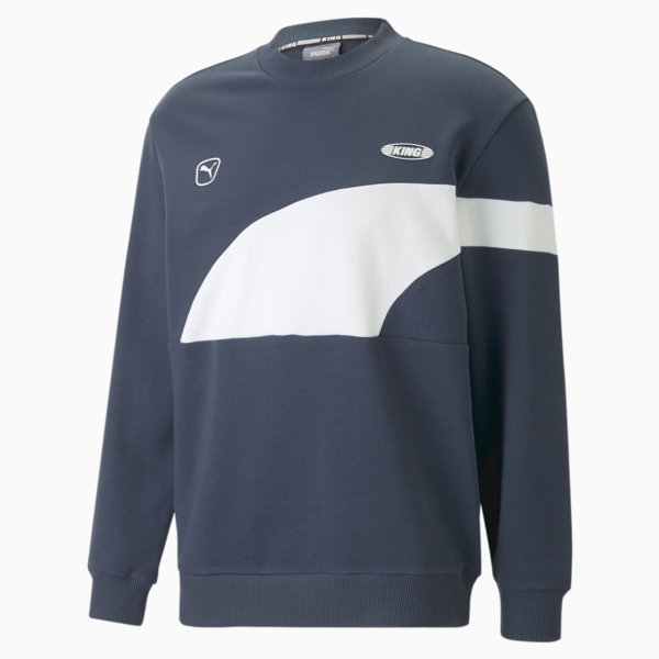 KING Top Football Crewneck Sweatshirt Men, Dark Night, large-ZAF