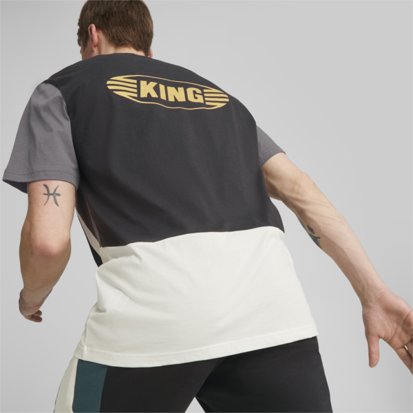 KING Top Football Tee Men, PUMA Black-Shadow Gray-PUMA White, large-ZAF