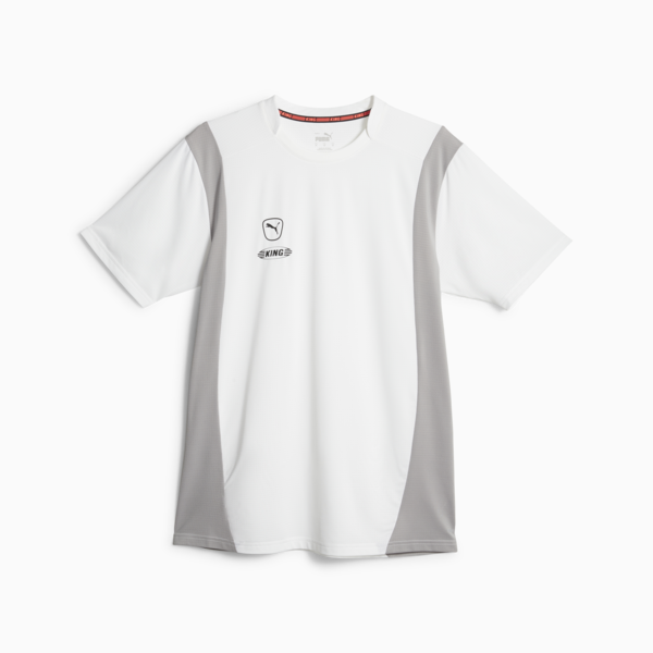 Camiseta de fútbol King Pro, PUMA White-Concrete Gray, large-ARG