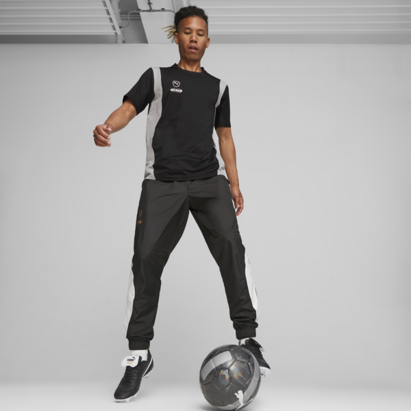 Camiseta de fútbol King Pro, PUMA Black-Concrete Gray, large-ARG