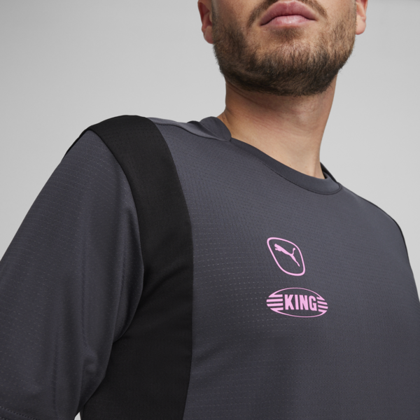 KING Pro Men's Football Jersey, Strong Gray-PUMA Black, large-ZAF