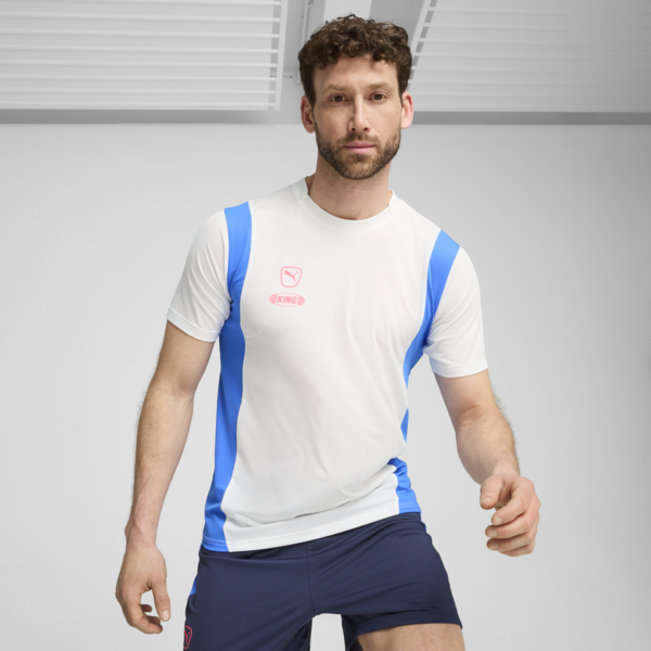 Playera de fútbol para hombre KING Pro, PUMA White-Bluemazing, large-MEX