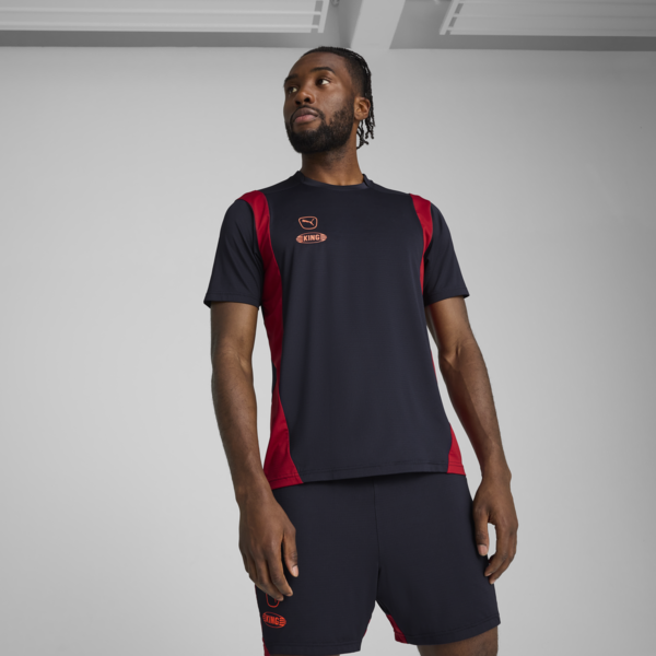 KING Pro Men's Football Jersey, New Navy-Dark Crimson, large-MEX