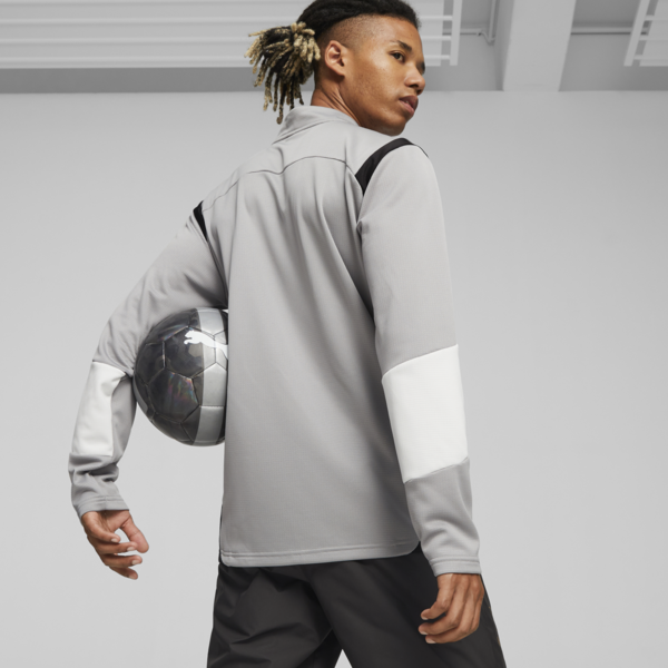 Buzo con cierre de 1/4 KING Pro, Concrete Gray-PUMA White, large-ARG