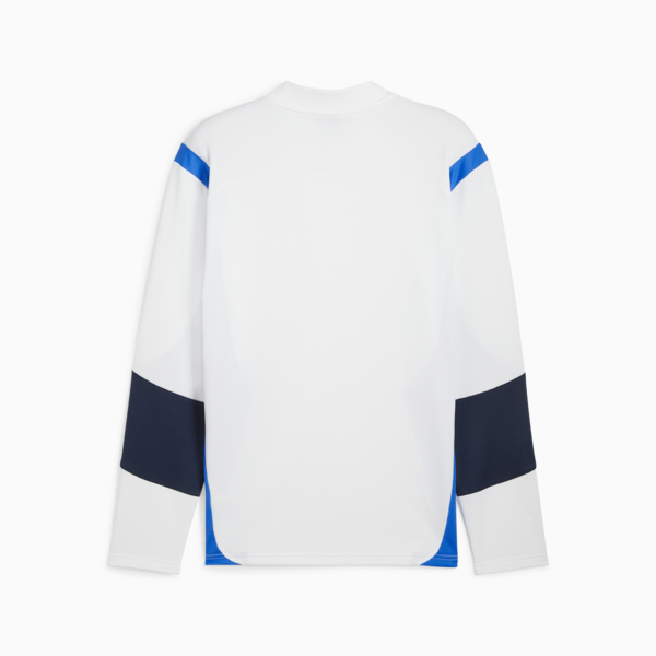 Playera con cierre de un cuarto de fútbol KING Pro para hombre, PUMA White-Bluemazing, large-MEX