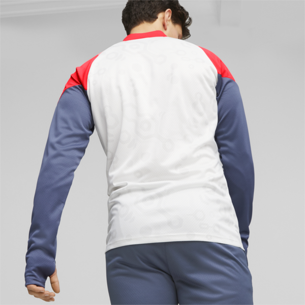 individualCUP Football Quarter-zip Top, PUMA White-Fire Orchid, large-ZAF