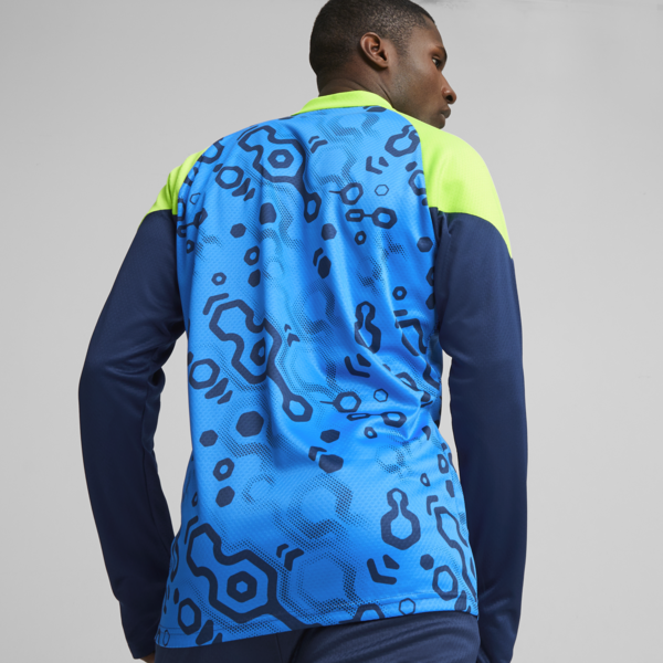individualCUP Football Quarter-zip Top, Persian Blue-Pro Green, large-ZAF