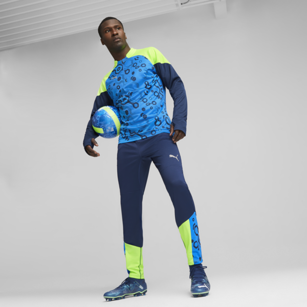 individualCUP Football Training Pants, Persian Blue-Pro Green, large-ZAF