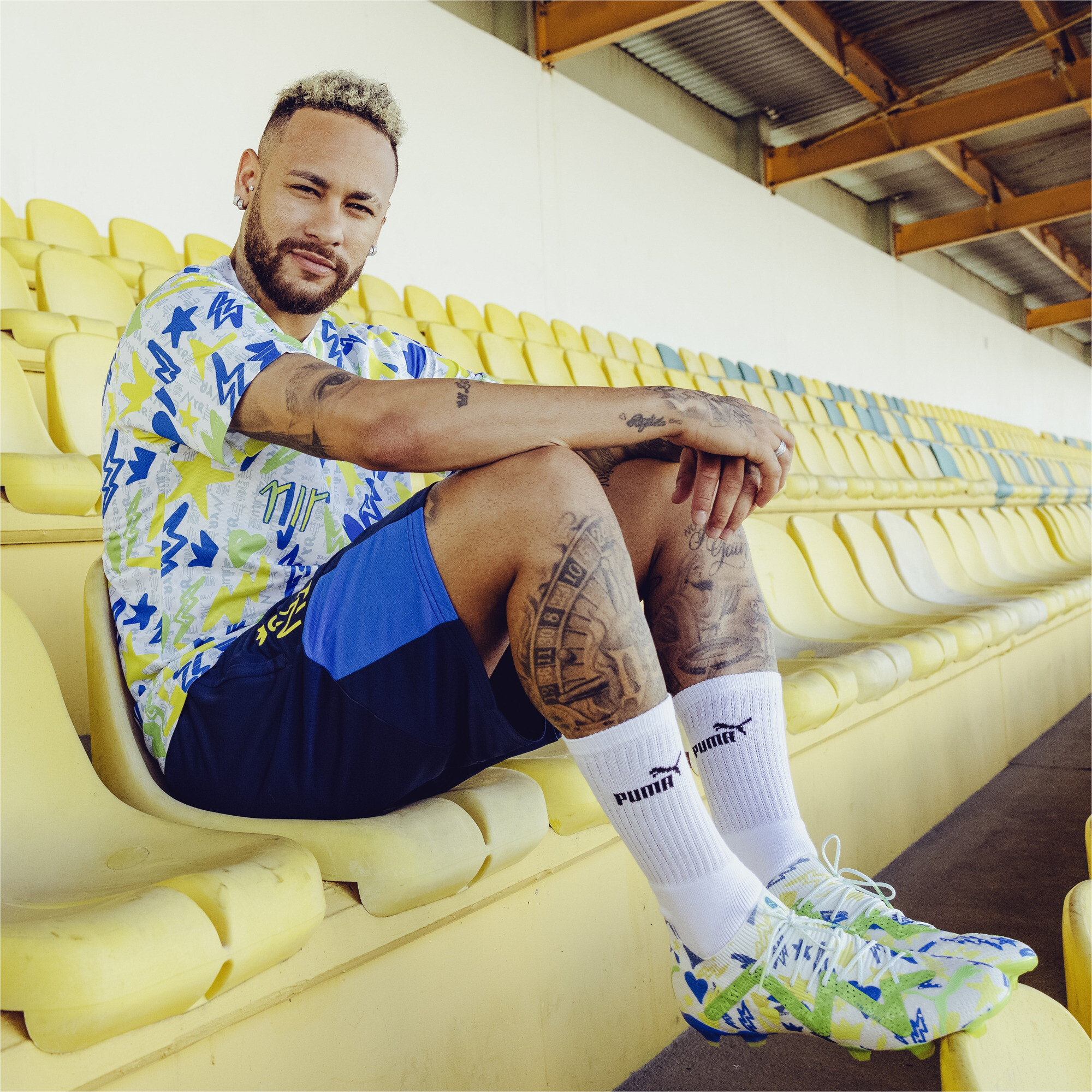 Men's PUMA Neymar Jr Football Jersey In 20 - White, Size 2XL