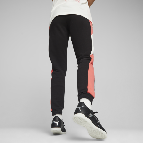 PUMA Queen Women's Football Sweatpants, Electric Blush-Warm White-PUMA Black, large-ZAF